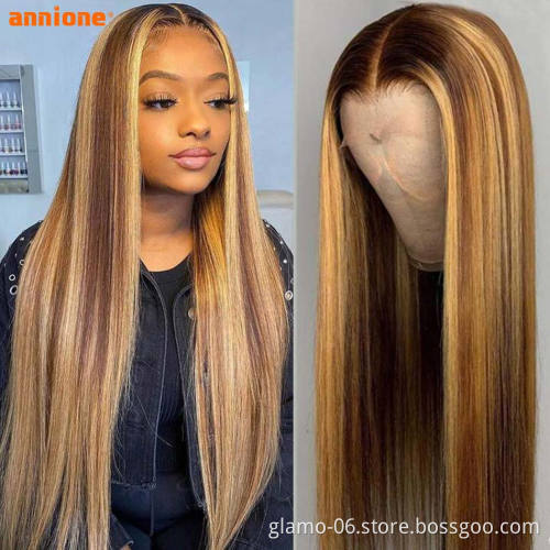 150% Density Deep T Shape Middle Part HD Lace Frontal Human Hair Wigs Pre Plucked 13X4  Brazilian Virgin Remy Hair Lace Wigs